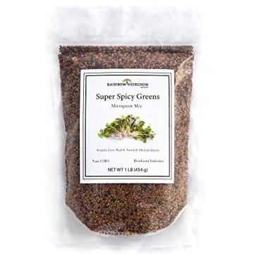 Super Spicy Greens Microgreen Seed Mix | High-Germination Non-GMO Seeds for Flavorful DIY Gardening