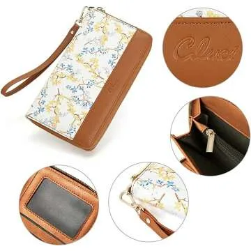 CLUCI Women's RFID Bifold Wallet - Large & Chic