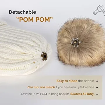 FURTALK Women's Winter Knitted Beanie Hat with Pom