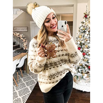 FURTALK Women's Winter Knitted Beanie Hat with Pom