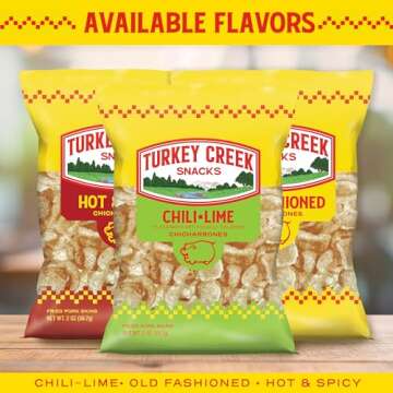 Turkey Creek Chili Lime Chicharrones - Low Carb Crunchy Snack