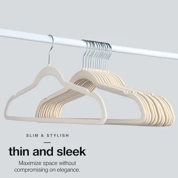 Home-it Velvet Hangers 30 Pack - Non Slip Clothes Hangers