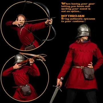 Mythrojan Leather Belt Pouch for Medieval Events