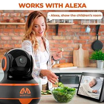 LazyPro 1080P WiFi Indoor Home Security Camera Two-Way Audio, Smart Wireless Baby Monitor, IR Night Vision, App for iPhone, Android, Surveillance Security Cam Motion Detection, Alexa - Cloud Storage