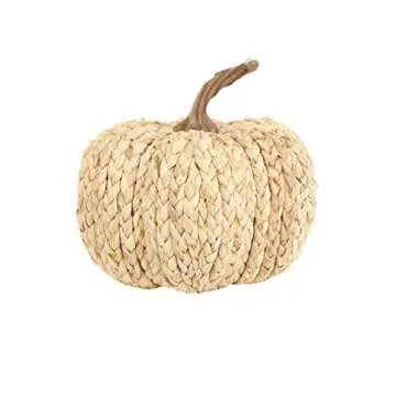 Woven Cornpeel Pumpkin for Halloween and Thanksgiving Decor
