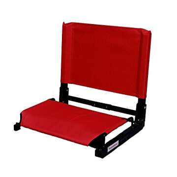 The Stadium Chair Company - GAMECHANGER Lightweight Folding Bleacher Seat, Red