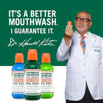TheraBreath Fresh Breath Mouthwash, Rainforest Mint, Alcohol-Free, 16 Fl Oz (2-Pack)