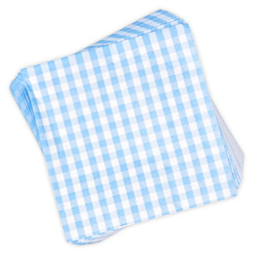 Buy Gift Boutique Blue Gingham Napkins | 100 Count