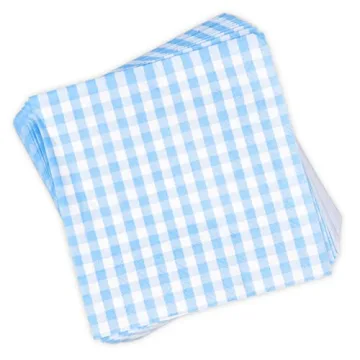Buy Gift Boutique Blue Gingham Napkins | 100 Count