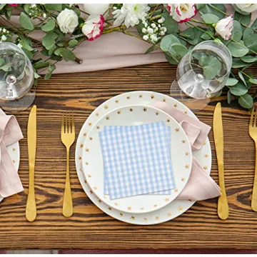 Buy Gift Boutique Blue Gingham Napkins | 100 Count