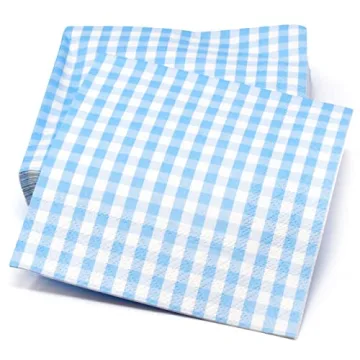 Buy Gift Boutique Blue Gingham Napkins | 100 Count