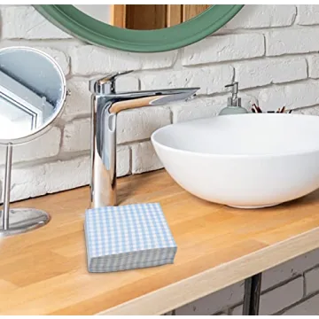 Buy Gift Boutique Blue Gingham Napkins | 100 Count