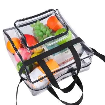 Clear Bag Stadium Approved,Stadium Security Travel & Gym Clear Tote Bags,12"x 6"x12"