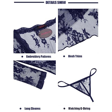 Avidlove Lace Robe: Elegant and Sheer Luxury for Women