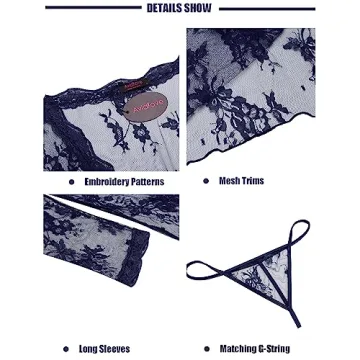 Avidlove Lace Robe: Elegant and Sheer Luxury for Women