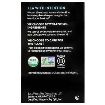 Choice Organic Teas Herbal Tea, 16 Tea Bags, Chamomile