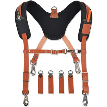 WELKINLAND Leather Tool Belt Suspenders: Durable & Comfortable for Professionals