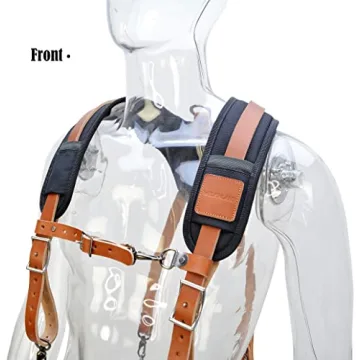 WELKINLAND Durable Buffalo Leather Tool Belt Suspenders