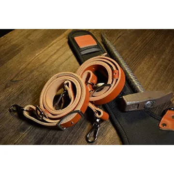 WELKINLAND Durable Buffalo Leather Tool Belt Suspenders