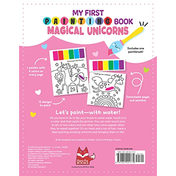 No Mess Unicorn Painting Book for Kids Ages 3-6