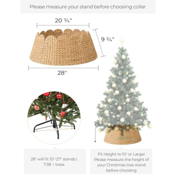 Stylish Scalloped Christmas Tree Collar for Elegant Decor