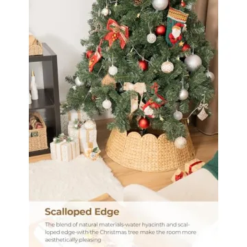 Stylish Scalloped Christmas Tree Collar for Elegant Decor