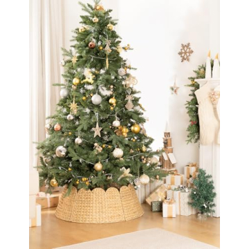 Stylish Scalloped Christmas Tree Collar for Elegant Decor