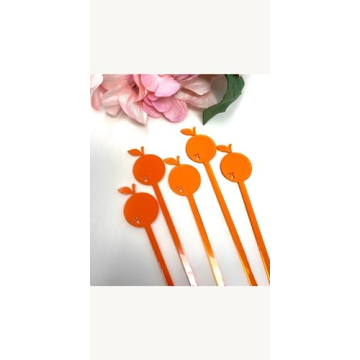 Aperol Spritz Party Themed Orange Stir Sticks for Fun Cocktails