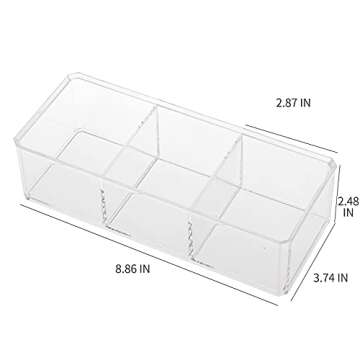 Yesesion Clear Plastic Cable Organizer Box with 10 Wire Ties, Electronics Management Organizer with ...