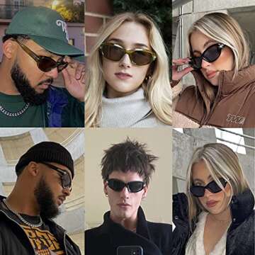 Appassal Trendy Sunglasses For Women Men Wrap Around Y2k Fashion Outdoor Sports Goggles Shades AP363...