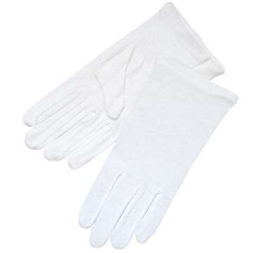 ZaZa Bridal Elegant 100% Cotton White Women's Gloves - Timeless Accessory