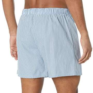 Amazon Essentials Men's Woven Cotton Boxer Short Underwear (Available in Big &Tall), Pack of 5