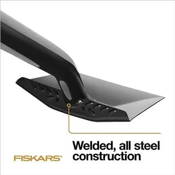 Fiskars 46" Spade Garden Shovel, Steel Flat Spade with Ergonomic D-Handle, Sharp Blade Square Shovel for Lawn Edging, Digging, Pruning, Heavy Duty Yard Tool, Easy Cuts in Grass and Turf