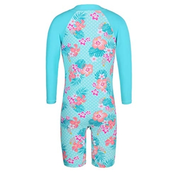 TFJH E Girls Long Sleeve Rash Guard UV 50+ Swimwear