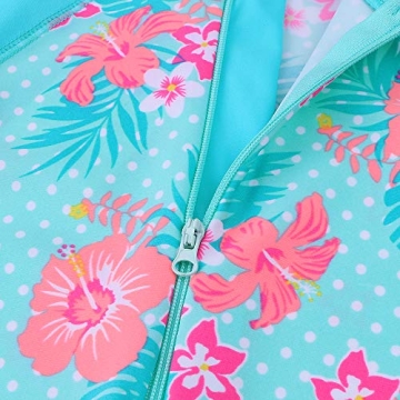 TFJH E Girls Long Sleeve Rash Guard UV 50+ Swimwear