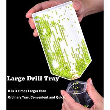 SanerDirect 70 Grids Diamond Painting Storage Containers, Bead Storage Organiser, Diamond Painting Accessories with Shockproof Zipper Carry Bag (Purple)