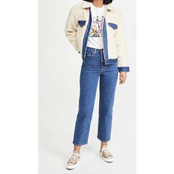 Levi's Ex Boyfriend Pieced Trucker Counting Sheep LG