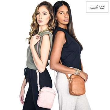Mali+Lili, Josie Triple Compartments Crossbody Bag for Women, Beige