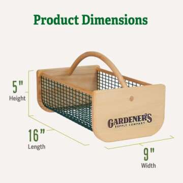 Gardener's Supply Company Garden Harvest Basket | Versatile Gardening & Vegetables Gathering Hod | N...