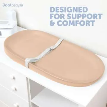 Jool Baby Waterproof Baby Changing Pad - Easy to Clean, Lightweight & Portable - Large Foam Cushion for Comfort (Peach)
