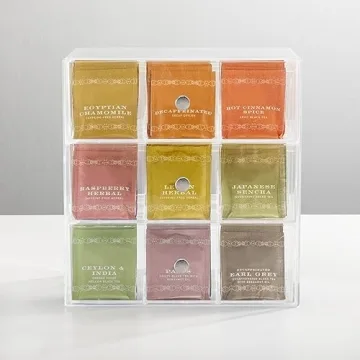 mDesign Clear Plastic Tea Bag Organizer with 3 Drawers