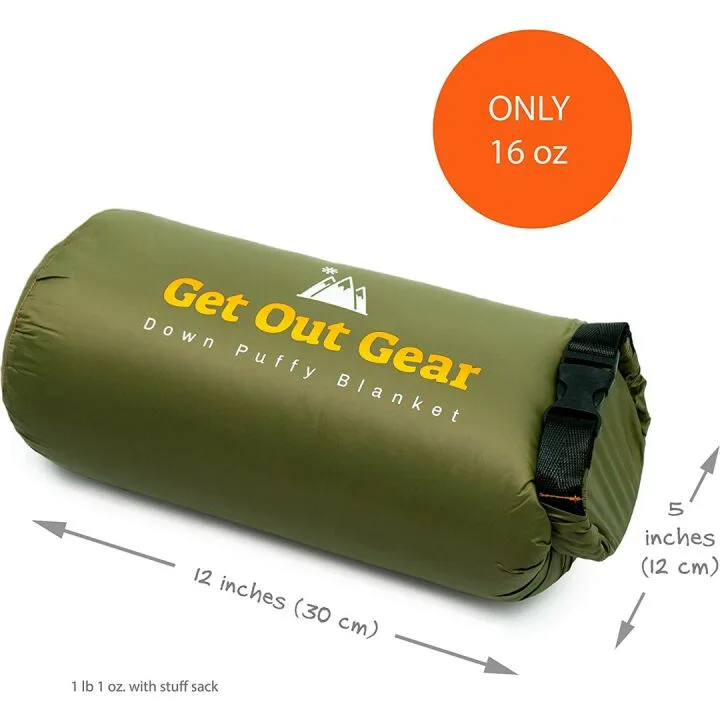 Get Out Gear Down Camping Blanket - Lightweight & Warm