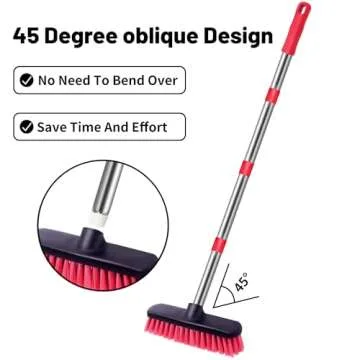 GeeRo 54" Long Handle Scrub Brush for Efficient Cleaning