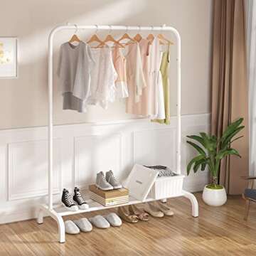 MOYIPIN Metal Clothing Rack - Stylish and Versatile Storage