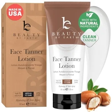 USA Made with Natural & Organic Ingredients Face Tanner - Face Self Tanning Lotion, Non Toxic Self T...
