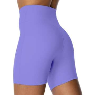 Sunzel Sunzfly Crossover Biker Shorts for Women, V Criss Cross High Waist Yoga Workout Gym Shorts wi...
