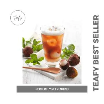 Teafy Lychee Peach Tea | Eco-Conscious Loose Leaf Premium Black Tea| All Natural | Ethically Sourced & Sustainably Packed | GMO Free | No Preservatives | No Artificial Colors or Flavors