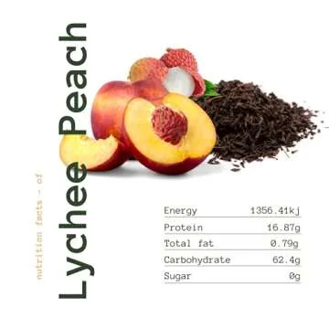 Teafy Lychee Peach Tea | Eco-Conscious Loose Leaf Premium Black Tea| All Natural | Ethically Sourced & Sustainably Packed | GMO Free | No Preservatives | No Artificial Colors or Flavors