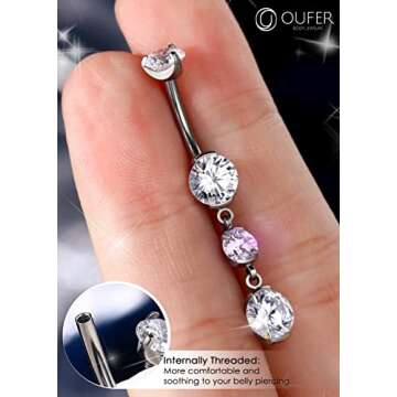 Stylish OUFER Titanium Belly Button Rings for Every Occasion
