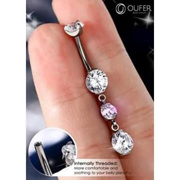 Stylish OUFER Titanium Belly Button Rings for Every Occasion
